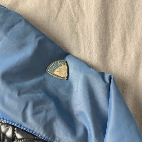 Post Card Ski Jacket Women's Size 6 Blue and silver Full Zip Puffer - Picture 5 of 16